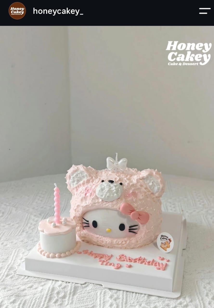 Hello Kitty Butter Cream - Butter Cream Character Cake by Honey Cakey, Bandar Mahkota Cheras