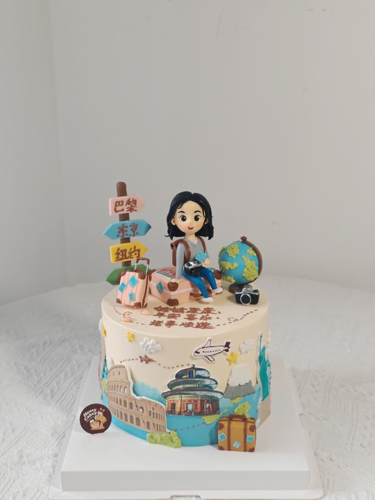 Travel Cake - Themed Design Cake by Honey Cakey, Bandar Mahkota Cheras