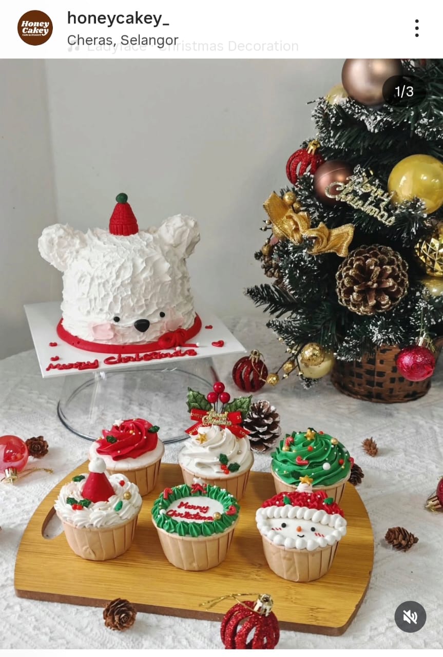 Xmas Theme Party Set - Festive / Seasonal Design Cake by Honey Cakey, Bandar Mahkota Cheras